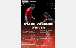 Stage vacances de février